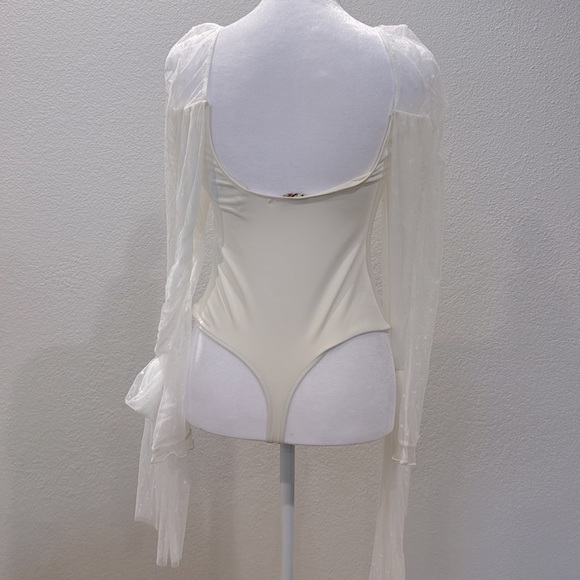 free people women’s intimately white thong bodysuit size extra small boho - Picture 2 of 7